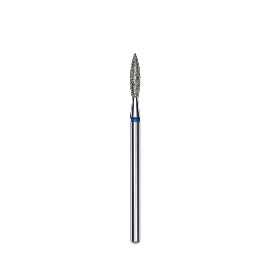 Diamantfräse "Flamme" Blau, Durchmesser 2.3 mm / Arbeitsteil 10 mm / STALEKS PRO